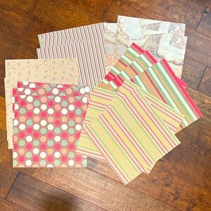 18 sheets 12x12 Christmas scrapbook paper